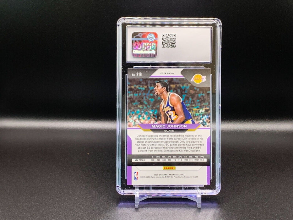 2020-21 Panini Prizm Silver Prizm Magic Johnson #219 SGC 10 GEM HOF