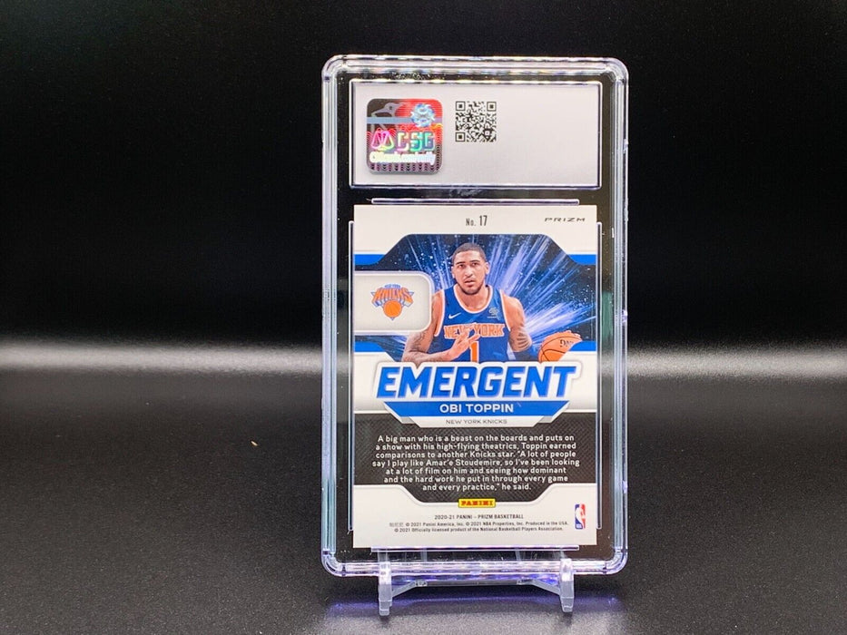 2020 Panini Prizm Emergent #17 Obi Toppin Silver Prizm GEM MINT 10 RC