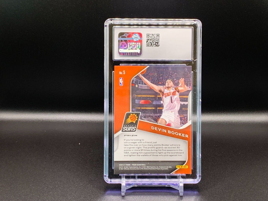 2020-21 Panini Prizm Devin Booker #5 Green MINT+ 9.5