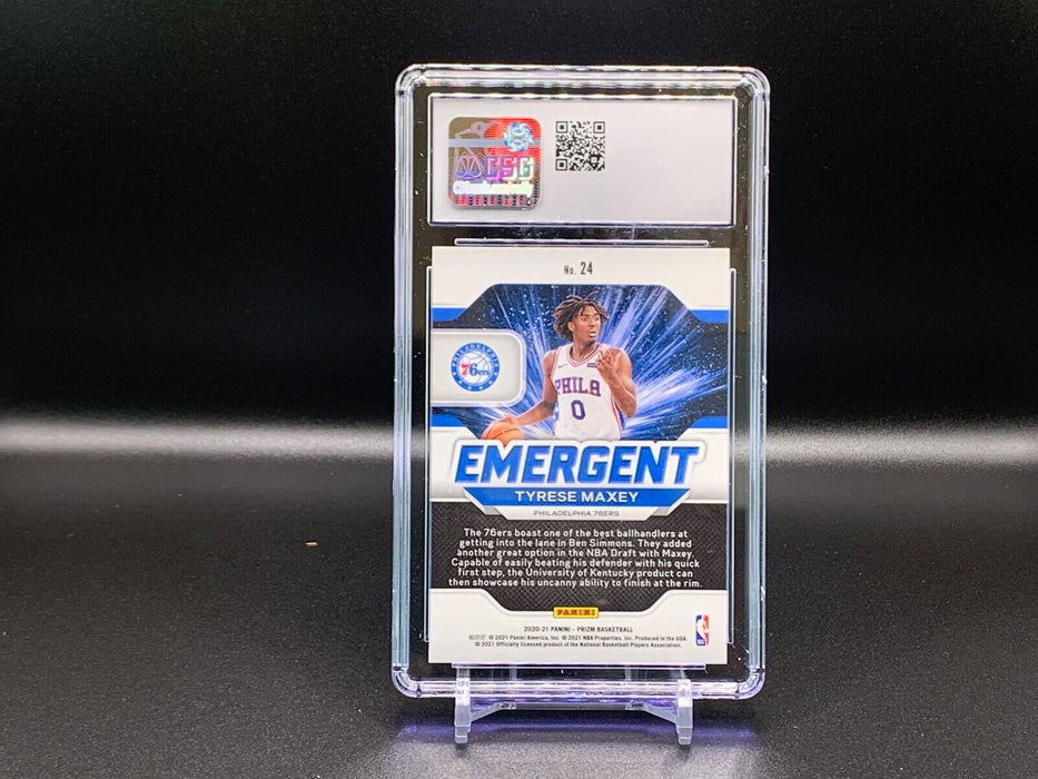 2020-21 TYRESE MAXEY ROOKIE EMERGENT PANINI PRIZM #24 GEM-MT 10