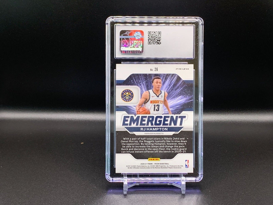 2020-21 Panini Prizm RJ Hampton #26 Emergent Silver Mint+ 9.5