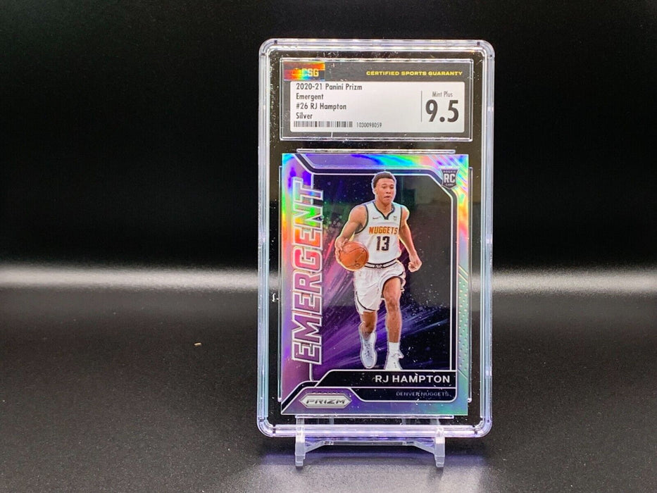 2020-21 Panini Prizm RJ Hampton #26 Emergent Silver Mint+ 9.5