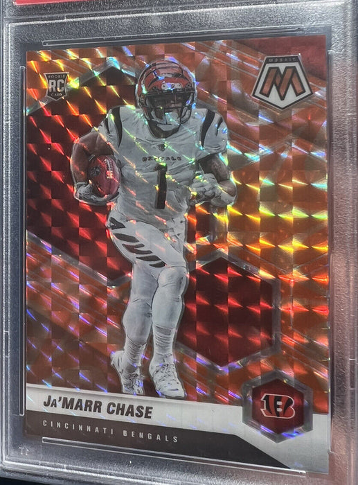 2021 Jamarr Chase Panini Mosaic Orange Reactive RC Gem mint 10  INVEST