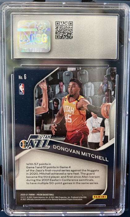 2020-21 Panini Prizm Donovan Mitchell #6 Dominance MINT+ 9.5