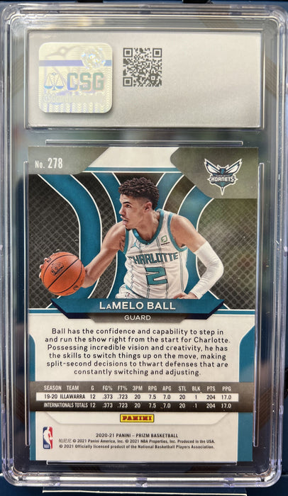 2020-21 Panini Prizm #278 LaMelo Ball (RC) MINT 9 INVEST NOW