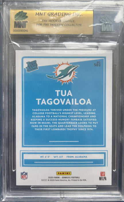 Tua Tagovailoa 2020 Panini Donruss Press Proof Blue Rated RC / INVEST