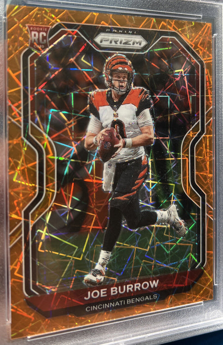 2020 Joe Burrow Panini Prizm Orange Lazer #307 PSA 9 MINT Rookie Card