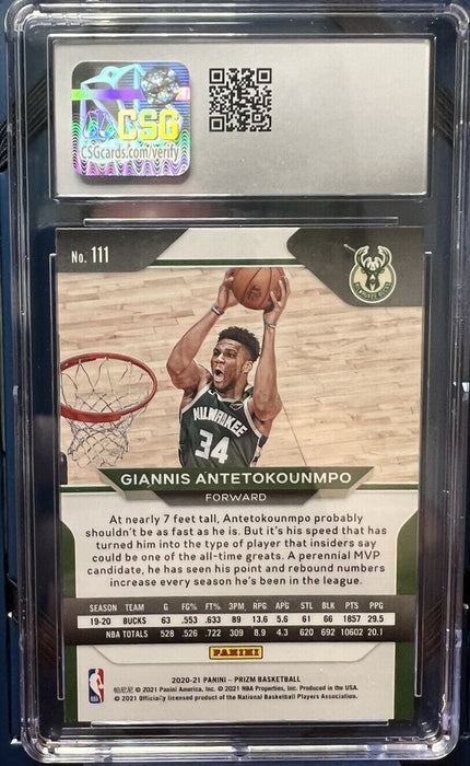 2020-21 Panini Prizm Giannis Antetokounmpo #111 INVEST NOW