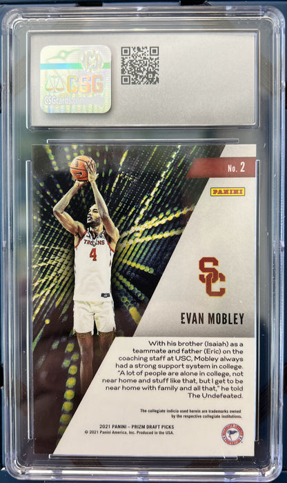 2021 Panini Prizm Draft Picks Instant Impact Evan Mobley RC / #2 MINT 9