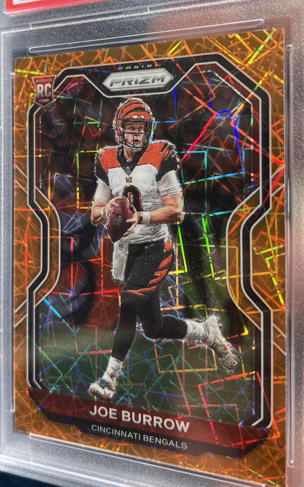 2020 Joe Burrow Panini Prizm Orange Lazer #307 PSA 9 MINT Rookie Card