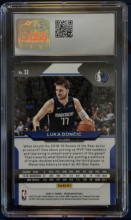 2020-21 Panini Prizm #32 Luka Doncic  Base Dallas Mavericks  GEM MINT 10