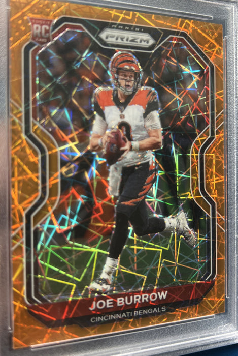 Joe Burrow 2020 Panini Prizm Orange Lazer #307 PSA 9 MINT Rookie Card