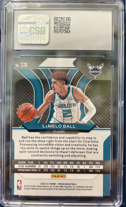 2020-21 Panini Prizm #278 LaMelo Ball (RC) MINT 9 INVEST NOW