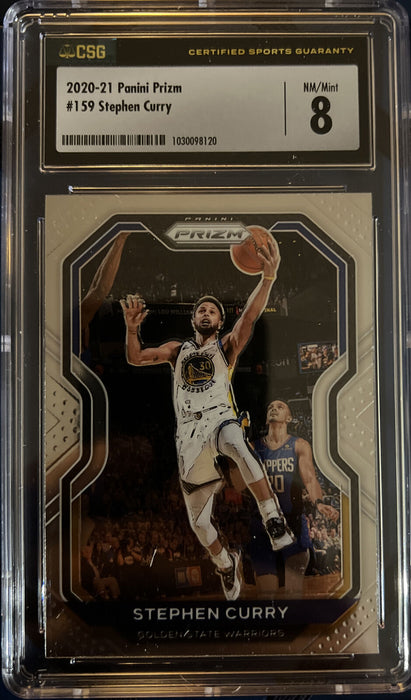 2020-21 Stephen Curry Panini Prizm #159 GS Warriors Base Card NM/Mint 8