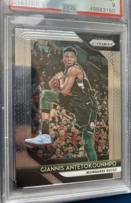 2018-19 Panini Prizm - Base #296 Giannis Antetokounmpo PSA 9