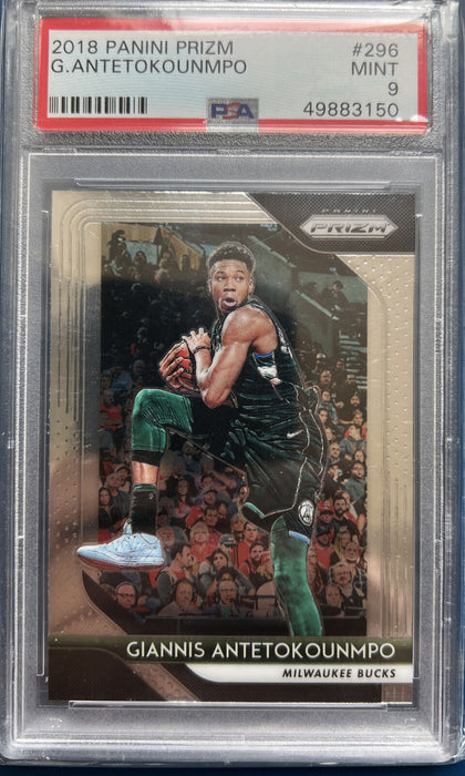 2018-19 Panini Prizm - Base #296 Giannis Antetokounmpo PSA 9