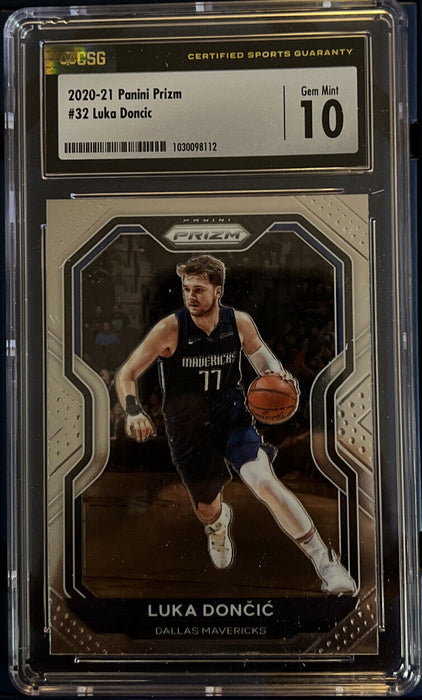 2020-21 Panini Prizm #32 Luka Doncic  Base Dallas Mavericks  GEM MINT 10