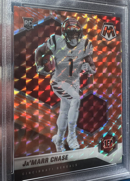 2021 Jamarr Chase Panini Mosaic Orange Reactive RC Gem mint 10  INVEST