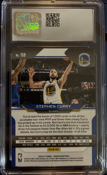 2021-21 Panini Prizm Stephen Curry #159 MINT 9