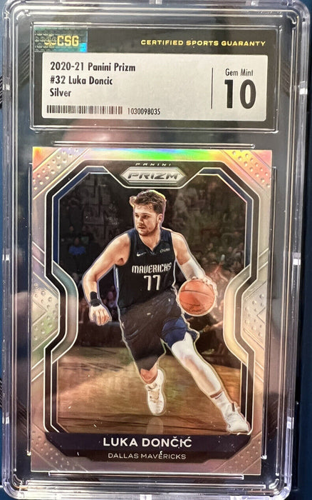 2020-21 Panini Prizm - Silver #32 Luka Doncic GEM MINT 10 INVEST