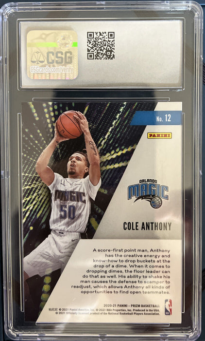 2020-21 Panini Prizm Instant Impact Cole Anthony #12 / RC 9.5 MINT PLUS