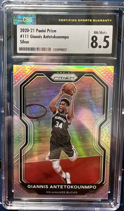 2020-21 Panini Prizm Giannis Antetokounmpo Silver Prizm #111 INVEST NOW!!